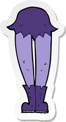 sticker of a cartoon vampire legs