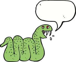 cartoon snake with speech bubble