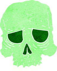 cartoon spooky skull