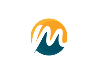 Letter M logo icon design template elements