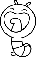 happy little caterpillar worm