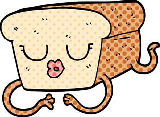 cartoon doodle loaf of bread - obrazy, fototapety, plakaty