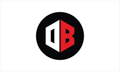 OB initial letter polygon icon gaming logo design vector template. batman logo, sports logo, monogram, falcon, war game, symbol, playing logo, abstract, fighting, typography, icon, minimal, premier 