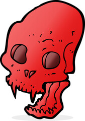 cartoon spooky vampire skull