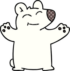 quirky comic book style cartoon polar bear