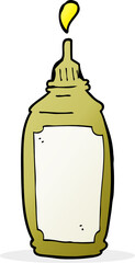 cartoon mustard bottle