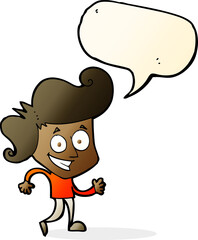 cartoon grinning man with speech bubble