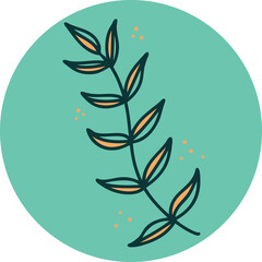 tattoo style icon of laurel