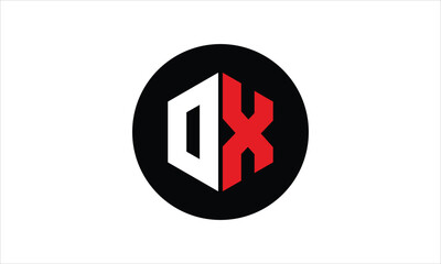 OX initial letter polygon icon gaming logo design vector template. batman logo, sports logo, monogram, falcon, war game, symbol, playing logo, abstract, fighting, typography, icon, minimal, premier 