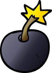 round cartoon doodle bomb