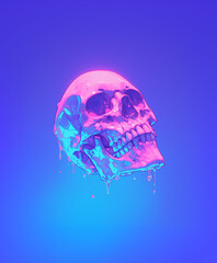 Crâne Rose et Liquide