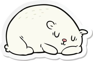 sticker of a cartoon polar bear