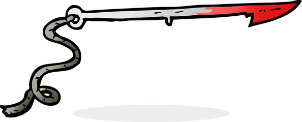 cartoon whaling harpoon © lineartestpilot