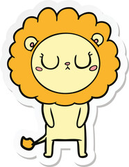 sticker of a cartoon lion