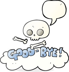speech bubble cartoon good-bye symbol