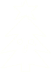 Christmas Tree Chalk Drawing