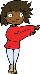 cartoon dancing woman