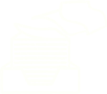 Office Papers Chalk Drawing