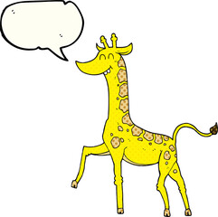 comic book speech bubble cartoon giraffe
