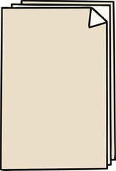 quirky hand drawn cartoon paper pile