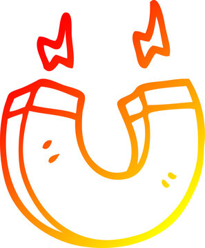 recommend clip art: warm gradient line drawing cartoon magnet