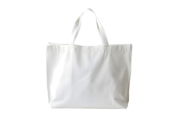 White tote bag mock up isolated on transparent background