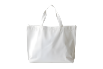 White tote bag mock up isolated on transparent background