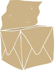 flat color style cartoon package