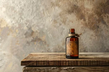 Photo sur Aluminium Chypre Vintage-inspired product photography against a textured beige background.
