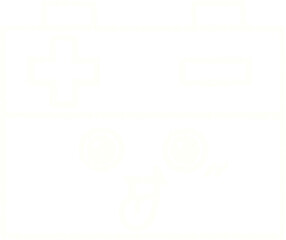 Obraz premium Battery Chalk Drawing