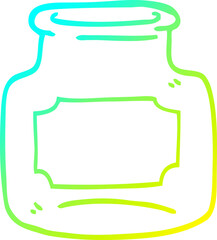 cold gradient line drawing cartoon empty jar