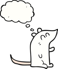 thought bubble cartoon mouse