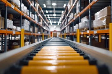 A vast warehouse brimming with shelves holding an array of products in an organized manner.