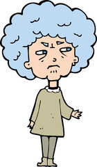 cartoon old lady