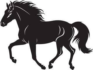 black horse silhouette vector illustration design