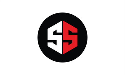 SS initial letter polygon icon gaming logo design vector template. batman logo, sports logo, monogram, falcon, war game, symbol, playing logo, abstract, fighting, typography, icon, minimal, premier 