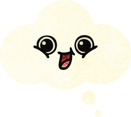 retro illustration style cartoon thought bubble