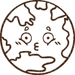 World Charcoal Drawing