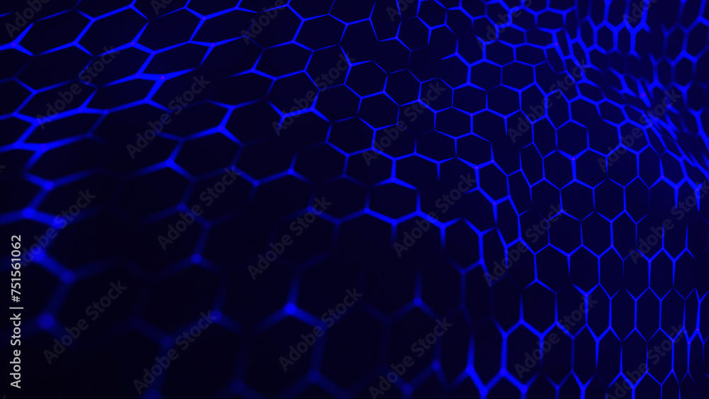 Poster futuristic hexagon background. abstract technology background. technology concept. abstract 3d illus