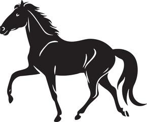 black horse silhouette vector illustration design
