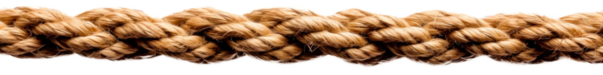 Fototapeta premium A rope is twisted and knotted Isolated on transparent background, PNG