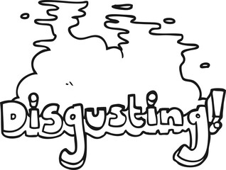 disgusting black and white cartoon