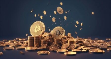  Bitcoin's rise to financial prominence - obrazy, fototapety, plakaty