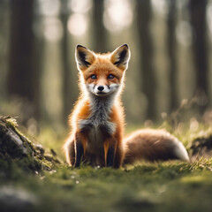 Baby Fuchs im Wald