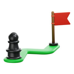 goal strategy 3d illustration