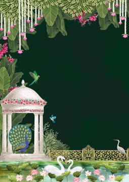 indian traditional wedding template save the date card invitation