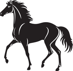 black horse silhouette vector illustration design