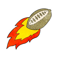 textured cartoon flying football