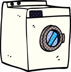 cartoon doodle washing machine