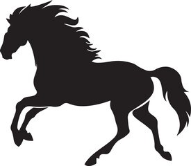 black horse silhouette vector illustration design